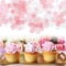 60 PCS Edible Cupcake Toppers, Edible Flowers Decorations for Cakes, Flowers for Cake Decorating Cherry Blossom Wafer Paper Cake Toppers for Wedding, Birthday, Baby Shower, Party Supplies