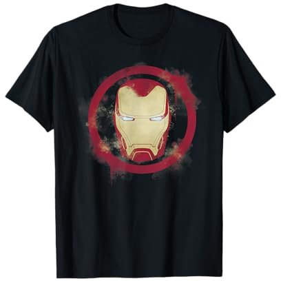 Marvel Avengers Endgame Iron Man Spray Paint Logo T-Shirt