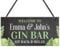 Signs Plaques Quirky Gin Bar Sign PERSONALISED Gin Bar Sign Home Bar Signs House Decor