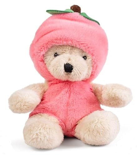 Little Living Nature Pfirsich Kuscheltier | Weiches Stofftier Obst Geschenk für Kinder