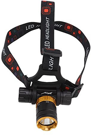 Asixxsix Linterna de Buceo de 5000 LM, Linterna de Buceo Ipx8 Impermeable, 5 Modos de Luz, Recargable, Frontal de Con Rotacia de 180 Grados para Acampar, Nadar