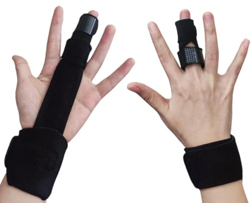 JYNXOR 1 pcs Fingerschiene Fingerstütze, Finger Schiene zur Ruhigstellung, Verstellbare Fingerorthese für Mittelfinger, Stabilisierung bei Fraktur, Arthritis, Triggerfinger Aluminiumschiene, Allgemein