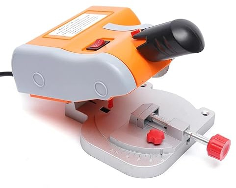 Tagtuell Mini Mitre Saw, 90w Mini Cut Off Machine, Chop Saw Wood Cutter Machine for Metal, Wood, Plastic, 0°-45° Adjustable