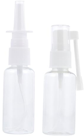 Junge Mädchen Nasensprühflasche 30ml 2 Stück aus PET Kunststoff mit Deckel | Einhandbedienung, Abnehmbare Düse, Kompakt und Leicht zu Verstauen, für Tägliche Nasenpflege