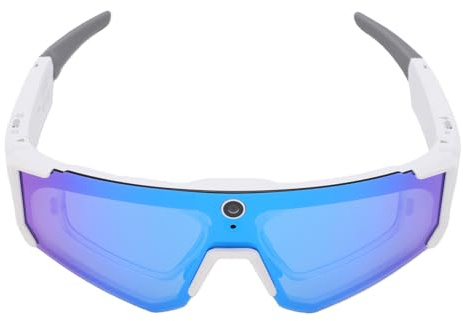 Tosuny Gafas Inteligentes 4K AI con Cámara, Gafas de Sol Bluetooth para Ciclismo, esquí y Deportes Al Aire Libre, Control de Voz, Cancelación de Ruido ENC, Estabilización de Imagen EIS, (Blanco Azul)