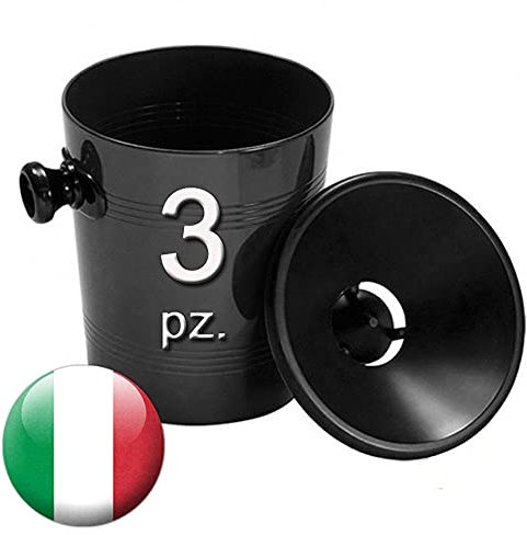 Euposia Spittoon - Sputacchiera - Crachoir - Spucknapf - Professionale in Plastica - Modello Cone 12 - capacità 1.2 lt. - By Nero (Black), 3