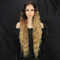 Style Icon Perücke mit Filmansatz Super Lange Lace Front Wigs für Frauen Kunsthaar Wasserwelle Perücken mit Mittelscheitel Damen Wig 76cm Kunstfaser synthetische Faser (TAT6/27/24E)