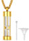 FaithHeart Gold Sanduhr Kette aus Edelstahl Cremation Asche Schmuck mit Schmuckbox für Sie und Ihre Lieber Familien