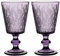 Wine Glass Set of 2 - Purple Dishwasher Safe 295ml Goblets Alfresco Dining Glassware