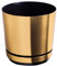 KORAD Vaso da fiori con sottobicchiere integrato - Decoro 023 - ottone, diametro 26 cm - Vaso per piante in plastica di alta qualità - Pentola di piante decorativo con fori di drenaggio