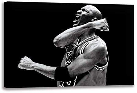 Michael Jordan Klassischer Moment Leinwand Kunst Malerei Wohnkultur Basketball Fan Poster Wandbilder Sport Leinwand (36,100 x 160 cm(Kein Rahmen))