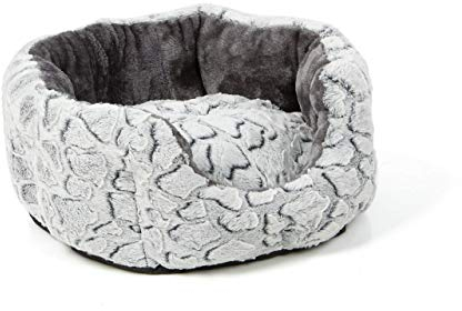 Wallace & Jones | Premium Hundebett York inkl. weichem Hundekissen für mittelgroße Hunde, Flauschiges Hundebett, Rutschhemmende Unterseite | 65 x 50 x 15 cm