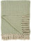 IB Laursen Plaid Decke Sofadecke Bettüberwurf Tagesdecke Creme/Grün Muster Baumwolle 160 x 130 cm 6510-22