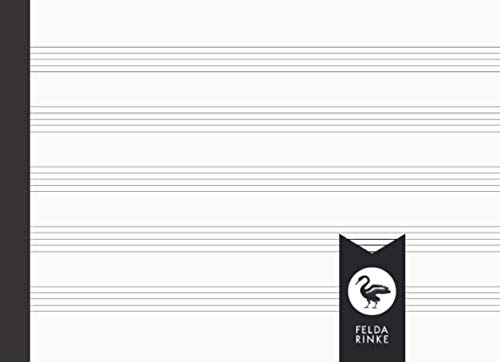 Notenheft A5 Querformat: Blanko Notizbuch mit Notenlinien | 110 Seiten - 55 Blatt | 5 Systeme pro Seite