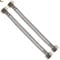 BricoLoco Latiguillo de fontanería flexible de agua para cisterna wc, grifo lavabo o fregadero de cocina o baño. Acero inoxidable. Racores de latón. Hembra – hembra. (2, 3/8-1/2 Largo 15 cms.)