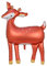 PartyDeco Folienballon Hirsch Hel Luftballon Weihnachten Hängende Dekoration Hirsch Weihnachten