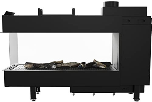 KRATKI Gaskamineinsatz Leo 9kW 3-seitig EEK A schwarz Tunnel Gasfeuer
