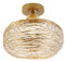 Qazqa - Design Deckenleuchte I Deckenlampe I Lampe I Leuchte Gold I Messing stahl I nickel matt - Sarella I Wohnzimmer I Schlafzimmer - Stahl Rund - LED geeignet E27