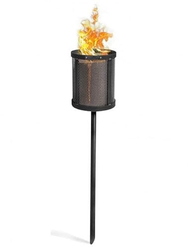 Feuerkorb für Schwedenfeuer „BRUNO“ Feuersäule aus Stahl Gartenfackel Fackel als Wärmequelle und Deko für draußen CookKing