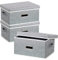 Lesfit Fabric Storage Box with Lid, 20 L, Pack of 3