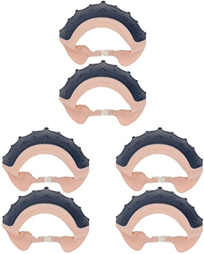 FRCOLOR 6pcs Silicone Shampoo Caps Cartoon Protective Shower Hats for Bath Supplies Comfortable Fit for Boys and Girls Adults