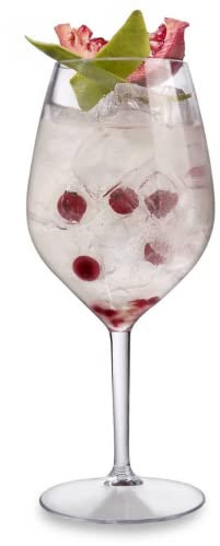 AIOS Unbreakable Tritan BPA Free Large Wine Glass/Spritzer Glass. Capacity 510ml (Set of 2)