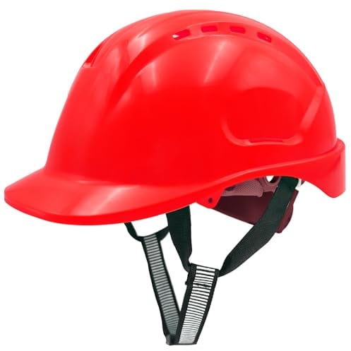 Mustbau Harte Hüte Bauindustrie Sicherheit Helm Harter Hut Mit Kinnriemen 6 Punkt Gurt, Rad Ratsche Einstellen 52-66cm EN 397