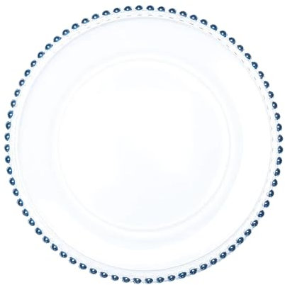 MYEventProducts 8 Pack | 13 inch Charger Plates | Fancy Disposable Charger Plates for Wedding Reception| Heavy Duty, Durable & Sturdy Chargers for Dinner Plates | Party Supplies (BLUE)