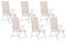 6er Set Gartenstuhl Terrassenstuhl Balkonstuhl Hochlehner Aluminium Beige Catania