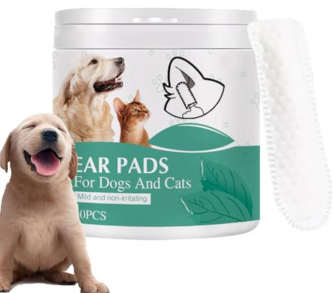 Besreey 50 Dog Ear Wipes Finger Pads Dog Ear Wipes For Pet Ear Wipes For Dogs With Itchy Ears Dogs Ear Cleaner Wipes Finger Ear Cleaning Pads For Dogs Ear Relief Finger Wipes For Dogs