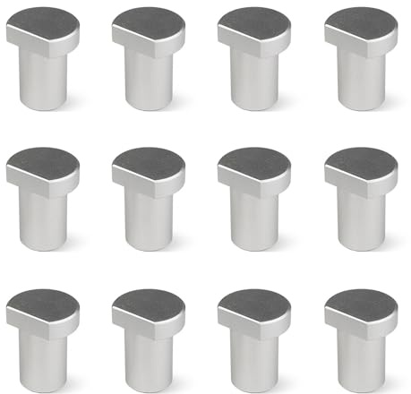 12 Stück Spannbacken zum Flachspannen I Aluminiumlegierung Bankklemme zum Flachspannen an allen Tischen mit 20-mm-Bohrungen (20 mm, Silber)