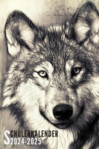 Schülerkalender 2024/2025: Wolf - Schulplaner Für Grundschule, Mädchen, Jungen, Teenager | Raum Für Fach, Aufgaben, Notizen | August 2024 Bis Juli 2025