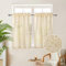 Scheibengardinen Küche Bohemien mit Quaste 2er Set B60xH100cm, Boho Vorhang Beige Bistrogardine, Küchengardinen Landhausstil Gardinen für Wohnzimmer Landhaus Kleine Fenster