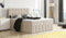 Moderne Boxspringbett MERA Premium Bett mit Bettkasten Ziernähten Bonell Matratze H3 Federkern Topper Polsterbett Doppelbett Schlafzimmer (Beige - Aura 01, 200x200)