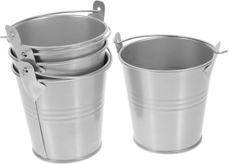 CAXUSD 4piezas Cubos De Hojalata Decorativos Contenedores De Flores para Jardín Cubos Pequeños De Metal para Suculentas Coloridas