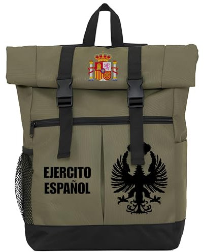 4people Mochila Táctica Ejército Español, Diseño Militar, Verde, para Camping y Actividades al Aire Libre