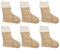 Set mit 1/3/6 großen Jute-Weihnachtsstrümpfen für gemütliche Urlaubsdekoration und Familienfeiern (6 Stück)
