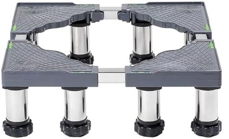 Base universal ajustable para electrodomésticos con 8 pies fuertes para cocinas, secadoras, refrigeradores, gris, 45 70 cm (14 17 cm)