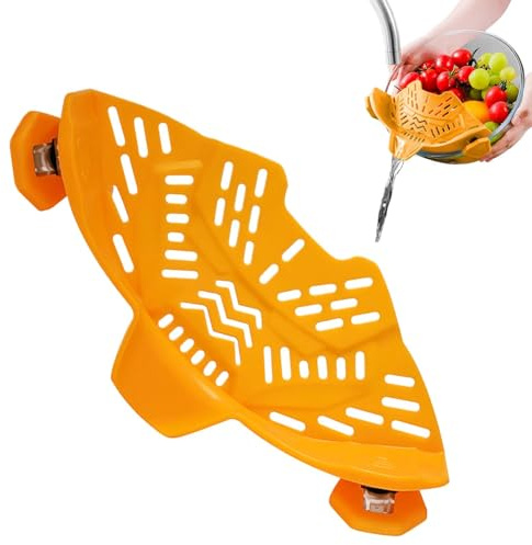 Silikon Schnappsieb Nudelsieb Aufsatz Topf Küchensieb Für Ge-müse Und Obst Hitzebeständige Silikon Lebensmittelsieb Abgießhilfe Für Nudeln, Fleisch, Ge-müse, Obst In Töpfe, Pfannen Und Schüssel