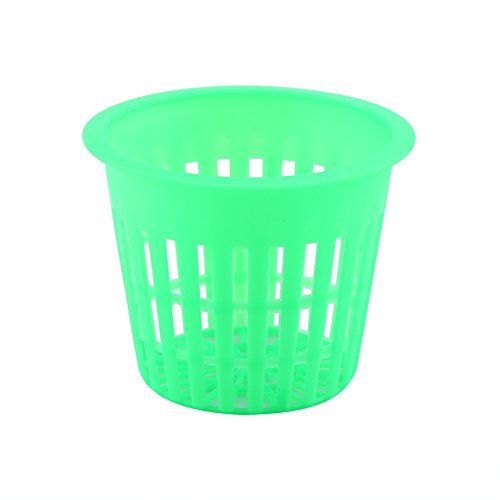 10Pcs Plastic Net Cups, Mesh Pots Plant Baskets for Hydroponics Aquaponics Orchids, Multiple Choices, Wide Range of Applications with Mesh Pots, Ideal for Indoor (Green)