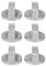 6 Piezas de 8 Mm Rotato de Giro, Reemplazo de Perilla de Control de Aleación de Zinc Compatible para Horno de Microondas de Estufa de Gas de Gama (interruptor de 45°)