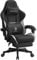 Dowinx Gaming Stuhl Tasche Frühling Kissen, Atmungsaktiver Bürostuhl aus Hochwertigem Stoff, Ergonomischer PC-Stuhl mit Kopfstütze, Drehbarer Schreibtischstuhl mit Fußstütze (Schwarz und Weiß)