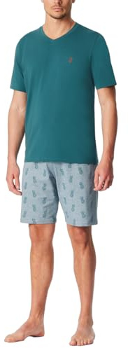 Schiesser Herren Schlafanzug kurz V-Ausschnitt - Nightwear Set