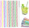 Paille Reutilisable - 60 Pailles Réutilisables en Plastique et 1 Brosse de Nettoyage - Paille Plastique pour Gourde et Enfants - Paille Bubble Tea pour Cocktail et Été, 23 cm - Gicctyble