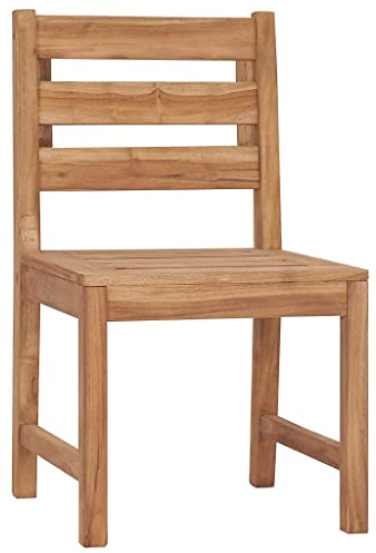 Frdhee Garten Stühle Balkon Möbel, Gartenstühle 2 STK. Massivholz Teak für Bistro, Küche, Innen