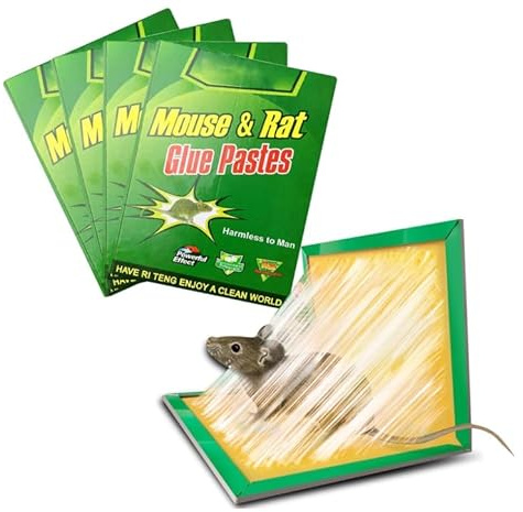 Piège à Souris et Rat, Colle Adhésive, Plaques Collantes Rongeurs, Glu pour Rats, Piège Adhesif (Lot de 5)