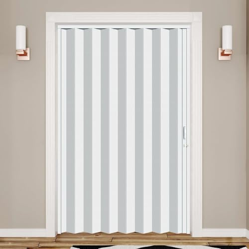 Pounjsd porte accordéon sur mesure, porte coulissante interieur avec rail, porte de douche accordéon, double folding door interior, Rétractable Intérieur Porte coulissante de séparation de pièces