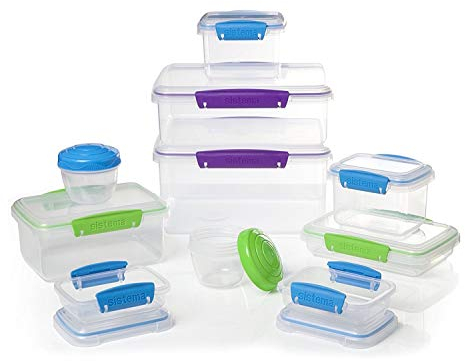 Sistema Frischhaltedosen für Lebensmittel | Meal Prep-Behälter mit Deckeln, Lunchboxen, Snackdosen & mehr | Stapelbar & Luftdicht | BPA-frei | 20 Stück