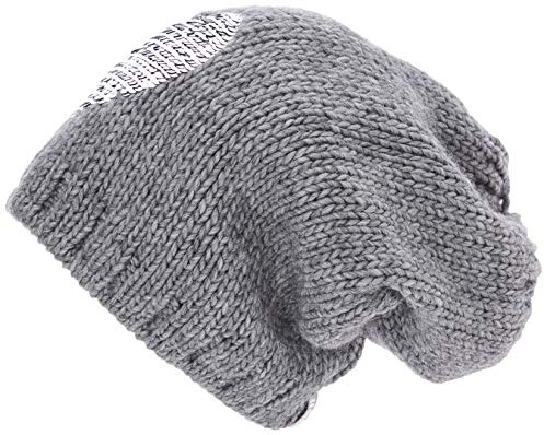 Döll Mädchen Bohomütze Strick Mütze, Grau (Light Gray Melange 8100), 57 cm