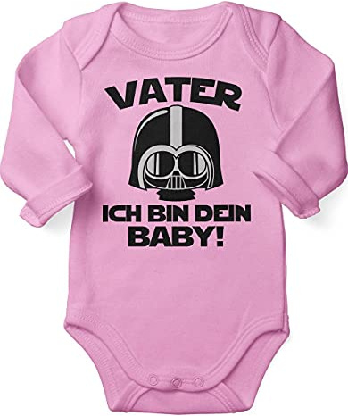 miKalino Babybody mit Spruch für Jungen Mädchen Unisex Langarm Vater - ich bin Dein Baby! | handbedruckt in Deutschland | Handmade with love